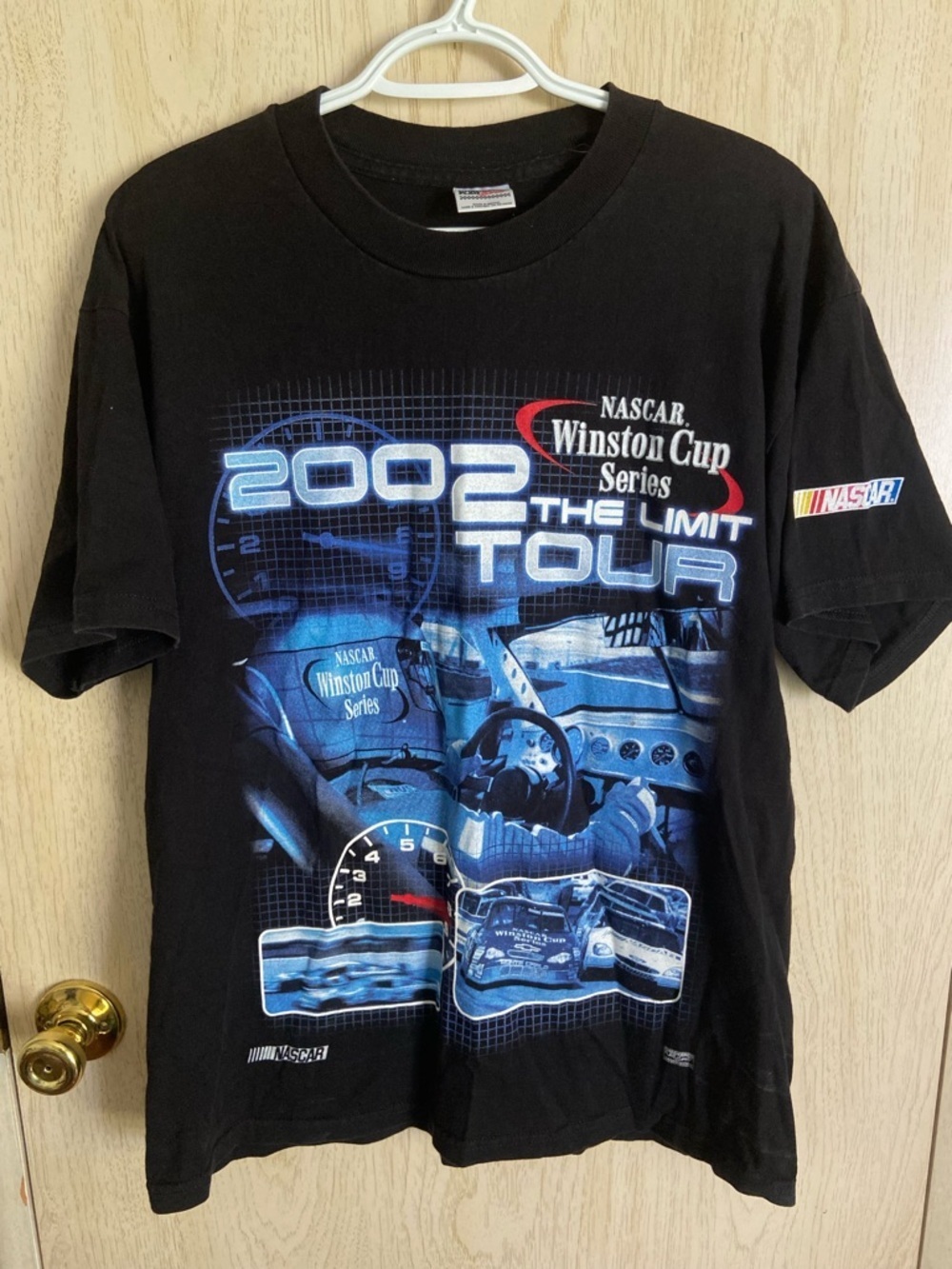 Vintage 2002 NASCAR T Shirt Winston Cup Series The Limit Tour Y2K Black Mens L